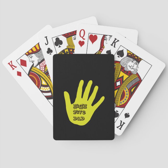 High Five Vater Hand Spielkarten (Rückseite)