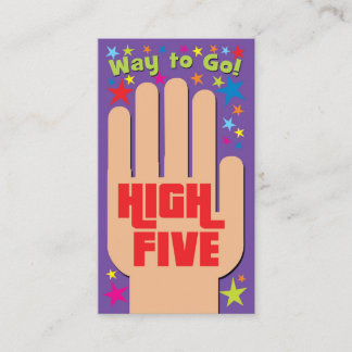 High Five Visitenkarten Telefonnummerkarte