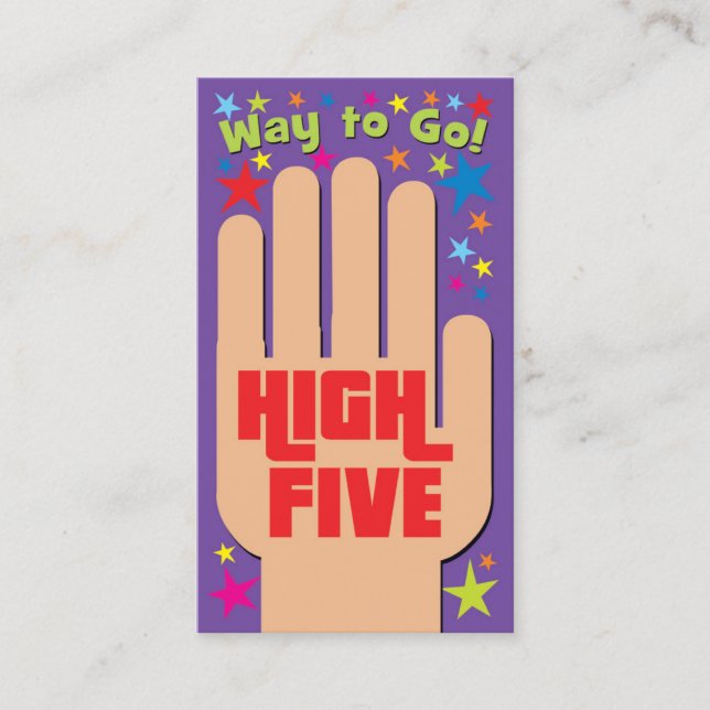 High Five Visitenkarten Telefonnummerkarte (Vorderseite)