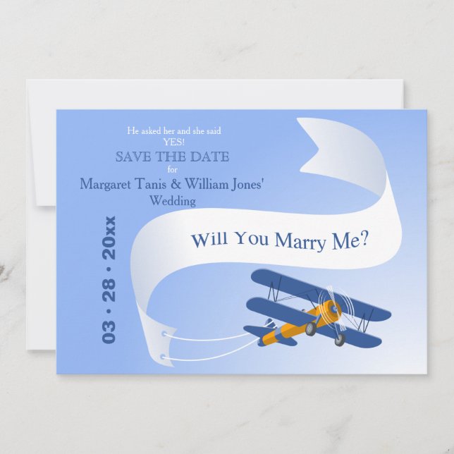 High Flyer Save-the-Date-Ankündigung Einladung (Vorderseite)