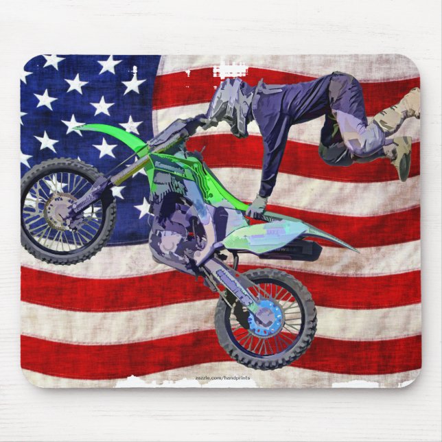 High Flying Freestyle Motocross Rider Mousepad (Vorne)