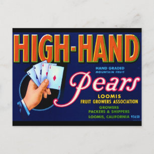 High Hand Birnen Postkarte