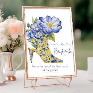 High-Heel "How Old was the Bride to be" Spiel Tischnummer