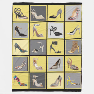 High Heel Schuhe Collage Stiletto Gelbe Blanket Fleecedecke