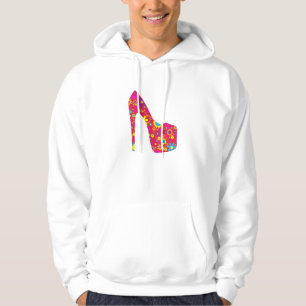 High Heel Shoe, Blume - Rot-Gelb-Blau Hoodie