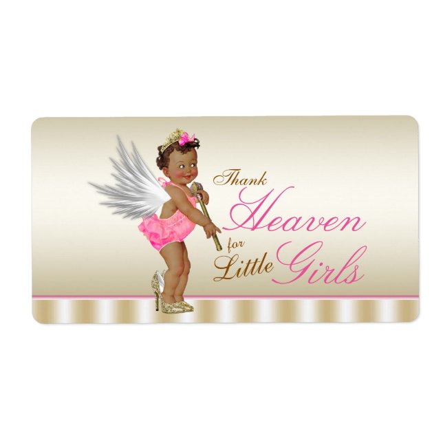 High Heel Shoel Angel Girl Wasserflaschen Labels (Vorne)