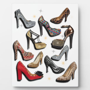 High Heel Shoel Collage Sparkle Fashion Pumps Fotoplatte