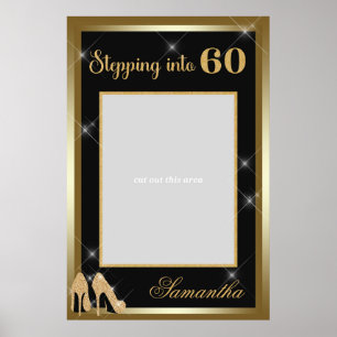 High Heels 60. Geburtstag Foto Prop Frame Gold Poster