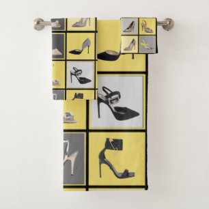 High Heels Collage Stiletto Badetuch Set