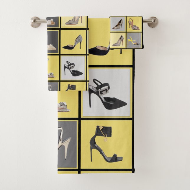 High Heels Collage Stiletto Badetuch Set (Insitu)