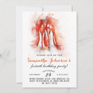 High Heels Fabulous Glam Geburtstag Einladung