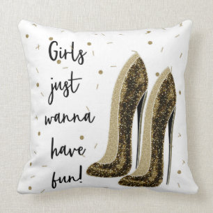 High Heels Fashion Shoes Glam Beauty Girls wollen. Kissen