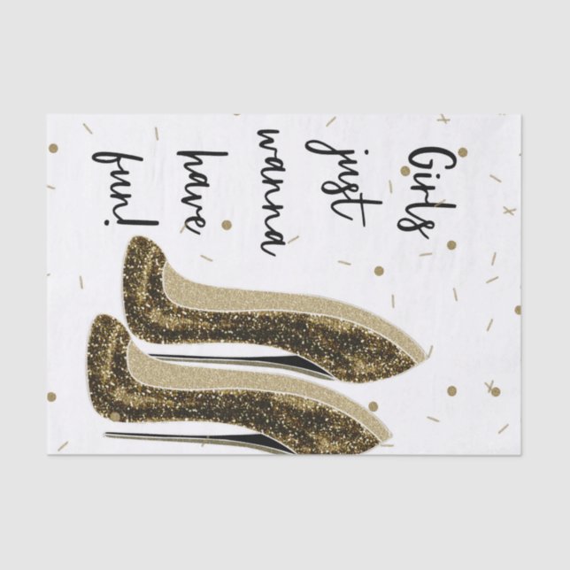 High Heels Fashion Shoes Glam Beauty Sweet 16 Seidenpapier (Vorderseite)