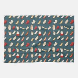 high heels pitchers and folded fabrics geschirrtuch