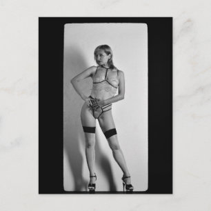 High Heels & Strumpfs Postkarte für Foto B&W