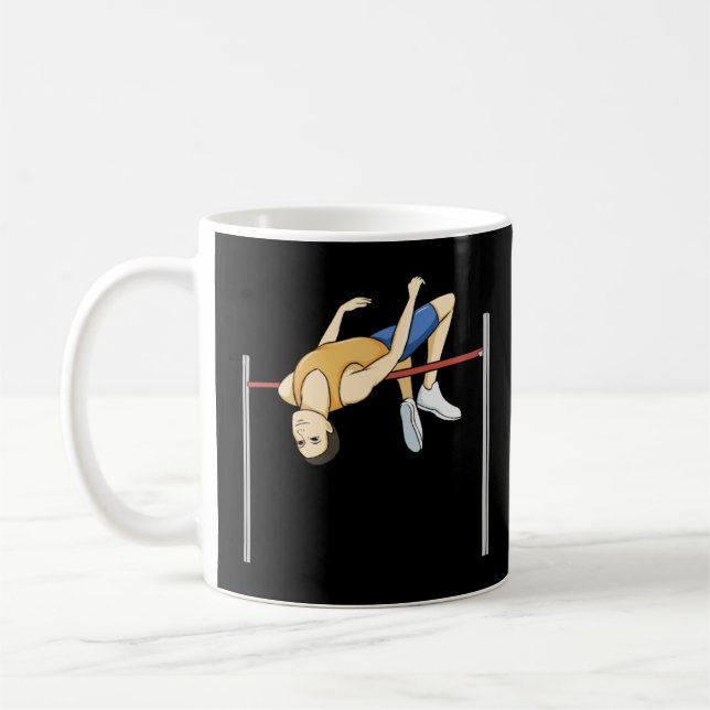 High Jump Athletics Track und Field Kaffeetasse (Links)