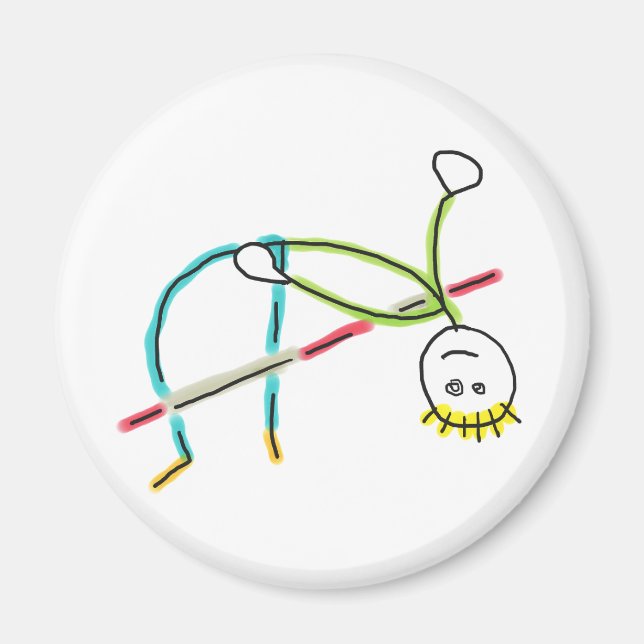 High Jump Stickman Magnet (Vorne)