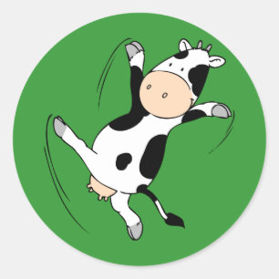 High Kicking Cow.png Runder Aufkleber