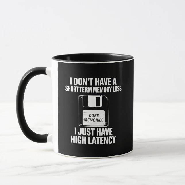High-Latency-Retro-Tech-Computer-Humor Tasse (Links)