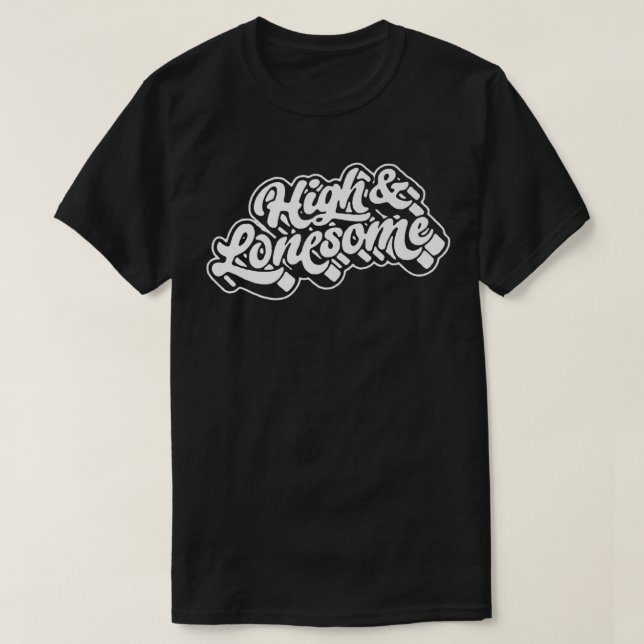 High & Lonesome Funny Bluegrass Festival Folk Musi T-Shirt (Design vorne)