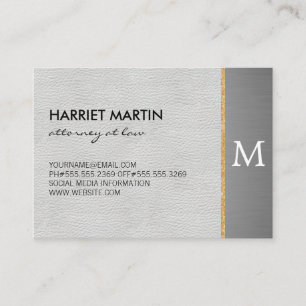 High Luxe mit Gold Trim / Monogramm Terminkarte