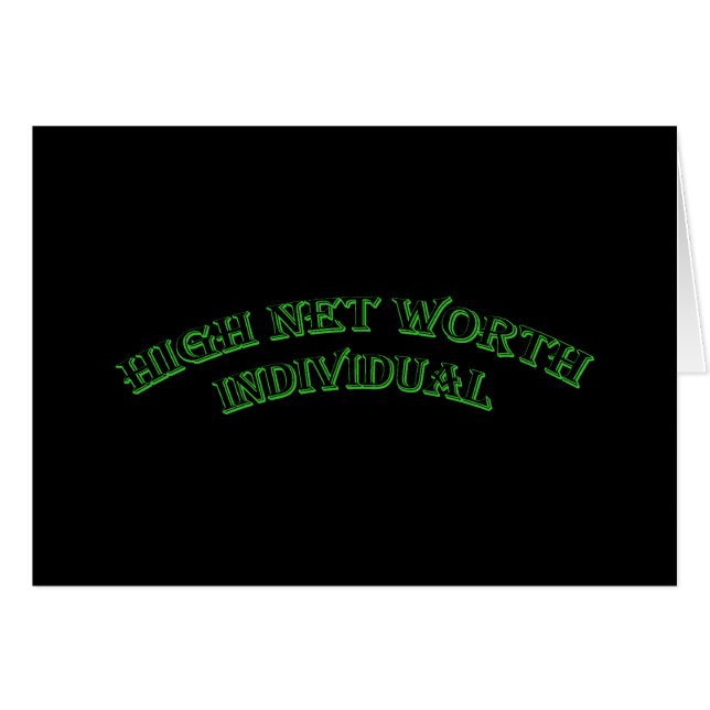 High New Worth Individual (Vorderseite (Horizontal))