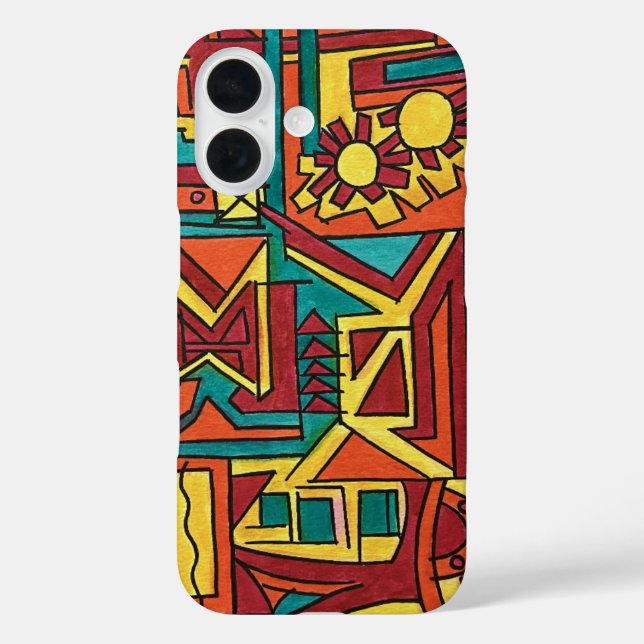 High Noon-Hand Painted Abstract Art Case-Mate iPhone Hülle (Rückseite)