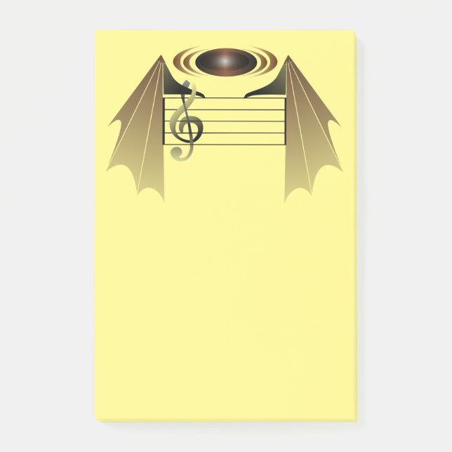 High Note Bat Favorite Song Post-it Klebezettel (Vorderseite)