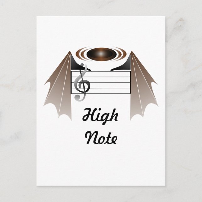High Note Bat Favorite Song Postkarte (Vorderseite)