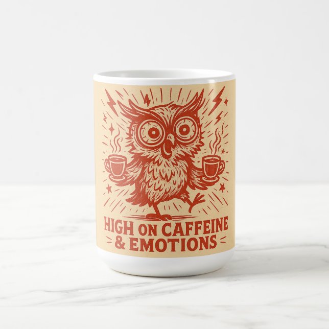 High on Caffeine & Emotions Kaffeetasse (Mittel)