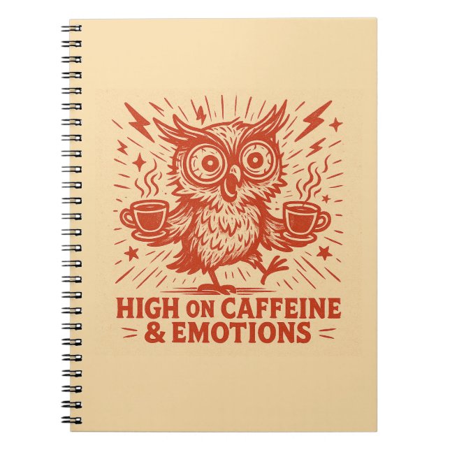 High on Caffeine & Emotions Notizblock (Vorderseite)