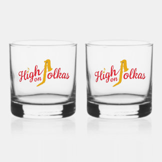 High on Polkas Logo Drinkware Set Whiskyglas