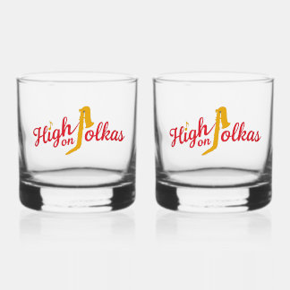 High on Polkas Logo Trinkglas-Set Whiskyglas