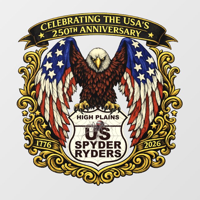High Plains Chapter - Aufkleber Adler USA250 (Blatt)