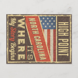 High Point North Carolina Postkarte