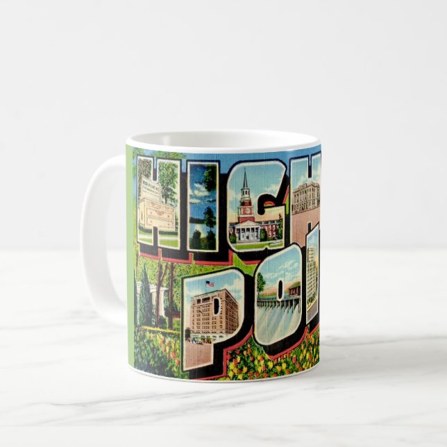 High Point North Carolina Postkarte Kaffeetasse (Vorderseite Links)