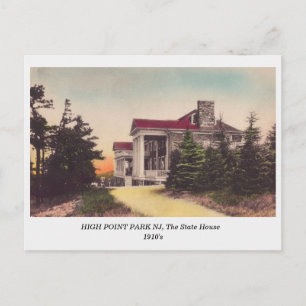 High Point Park NJ, The Staat House 1910er Vintag Postkarte