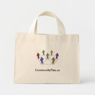 High Res commties_logo, CommunityTies.us Mini Stoffbeutel