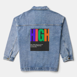 High-Resolution Abstract Art Jeansjacke