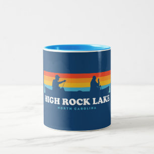 High Rock Lake North Carolina Canoe Zweifarbige Tasse