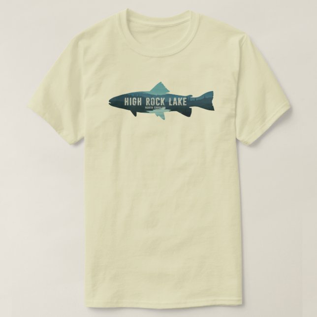 High Rock Lake North Carolina Fisch T-Shirt (Design vorne)