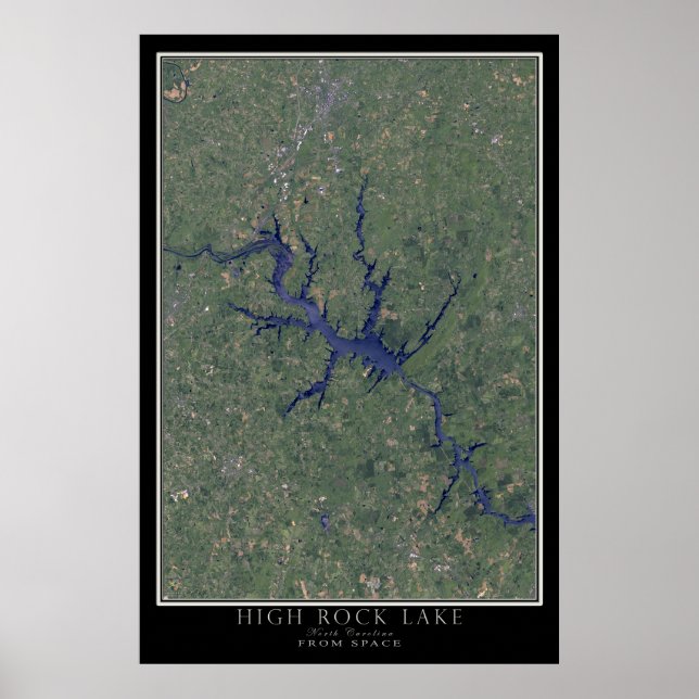 High Rock Lake North Carolina Von der Raumstation Poster (Vorne)