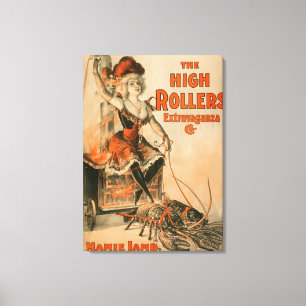 High Roller-Extravaganz "Mamie Lamm-" Spiel Leinwanddruck