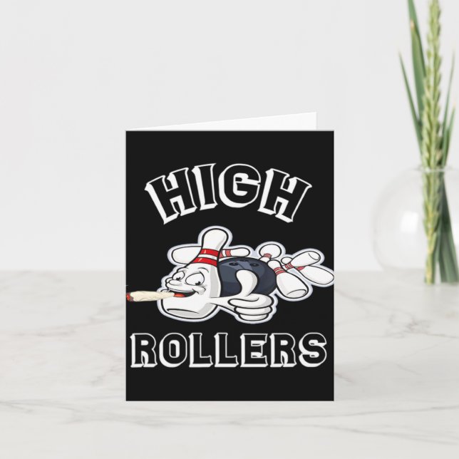 High Rollers Matching Bowling T Shirt  Karte (Vorderseite)