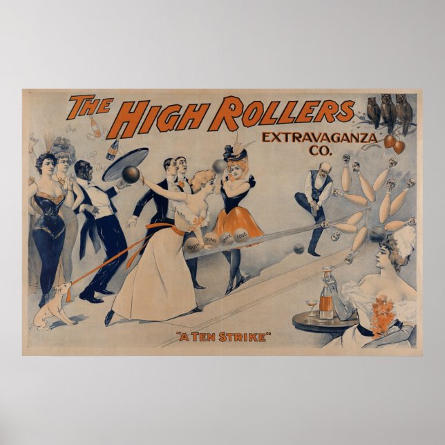 High RollersBowling Party Theater Poster (Vorne)