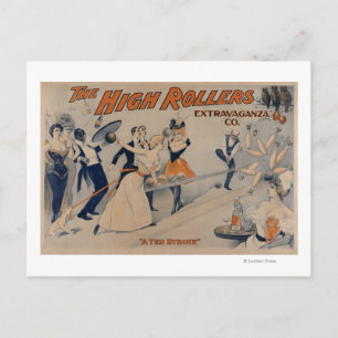 High RollersBowling Party Theater Poster Einladungspostkarte