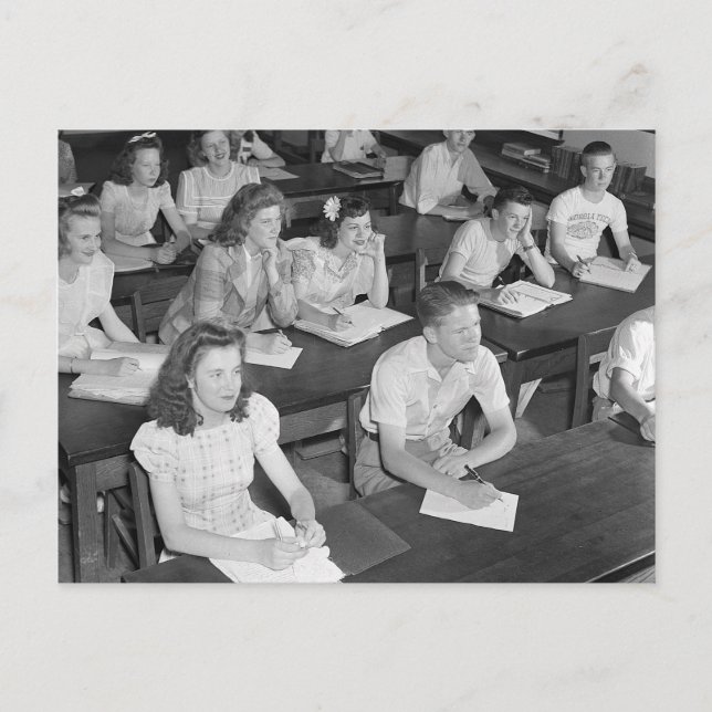 High School, 1943 Postkarte (Vorderseite)
