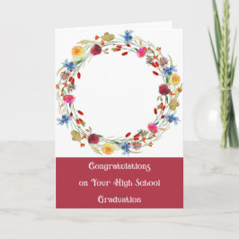 High School Abschluss Add Grad Foto Karte