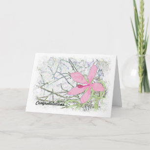 High School Abschluss Herzlichen Glückwunsch Pink  Karte