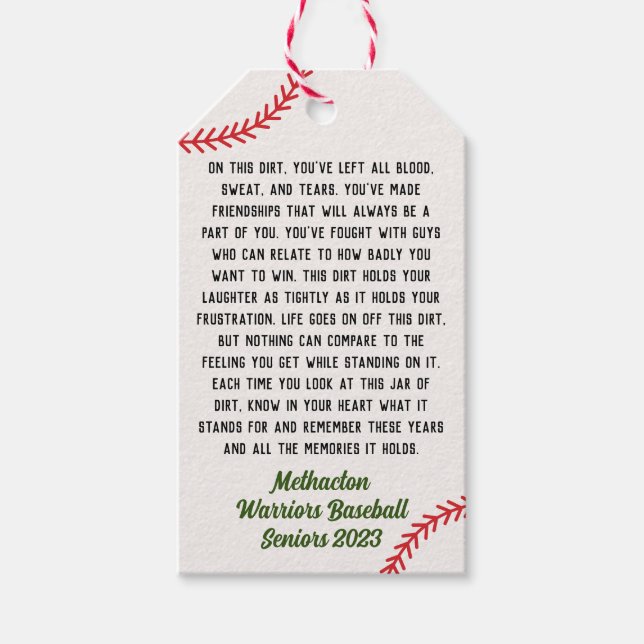 High School Baseball Senior Gift Memory Geschenkanhänger (Vorderseite)